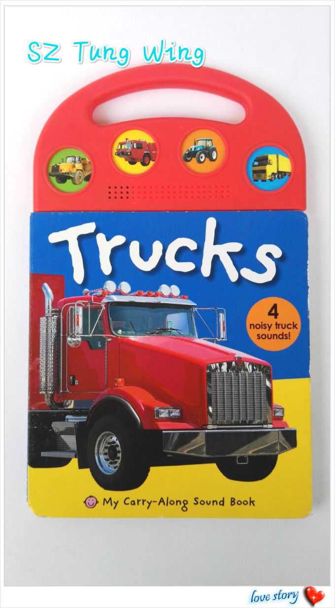 Toy Trucks Button Sound Book, libros interactivos de los sonidos para los niños 0